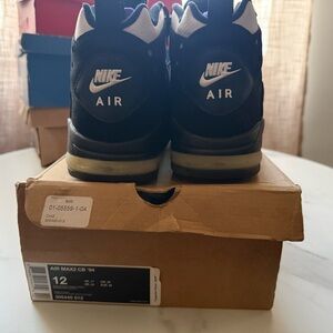 Nike Black and Purple Retro Air Max Sneakers